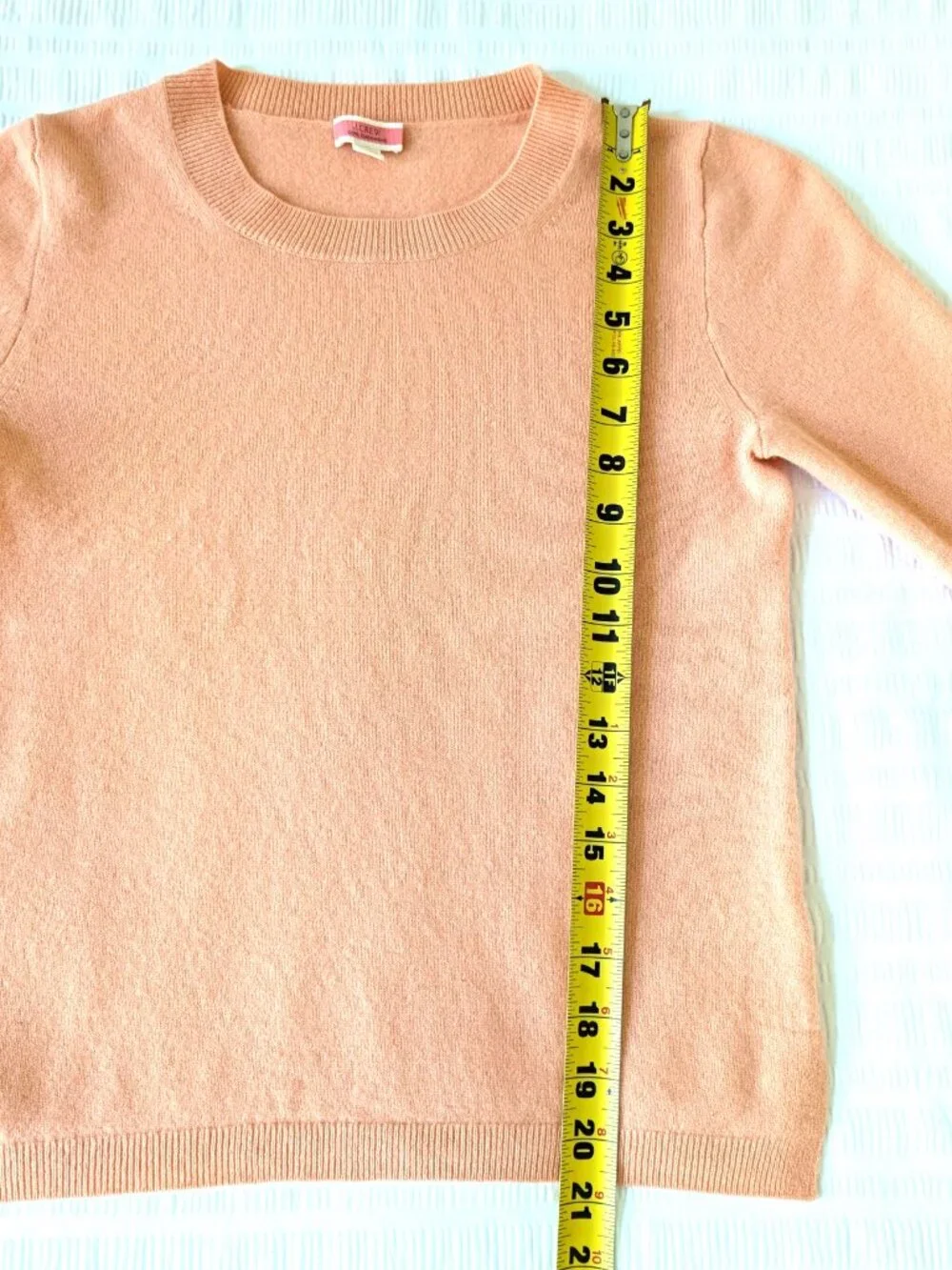 J.Crew 100% Cashmere Sweater Women’s Small Peach Crewneck Long Sleeve Soft